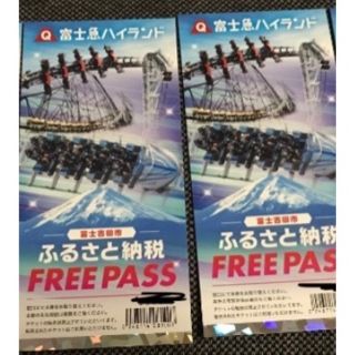 富士急ハイランド　フリーパス　2枚(遊園地/テーマパーク)