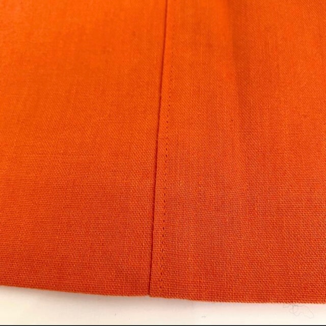 ZAZIE(ザジ)のZAZIE ザジ  スカート 前スリット タイトスカート リネン混 オレンジ 麻 レディースのスカート(ひざ丈スカート)の商品写真