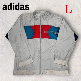 アディダス(adidas)の激レア 90s adidas アディダス ナイロンジャケット ブルゾン グレー(ナイロンジャケット)