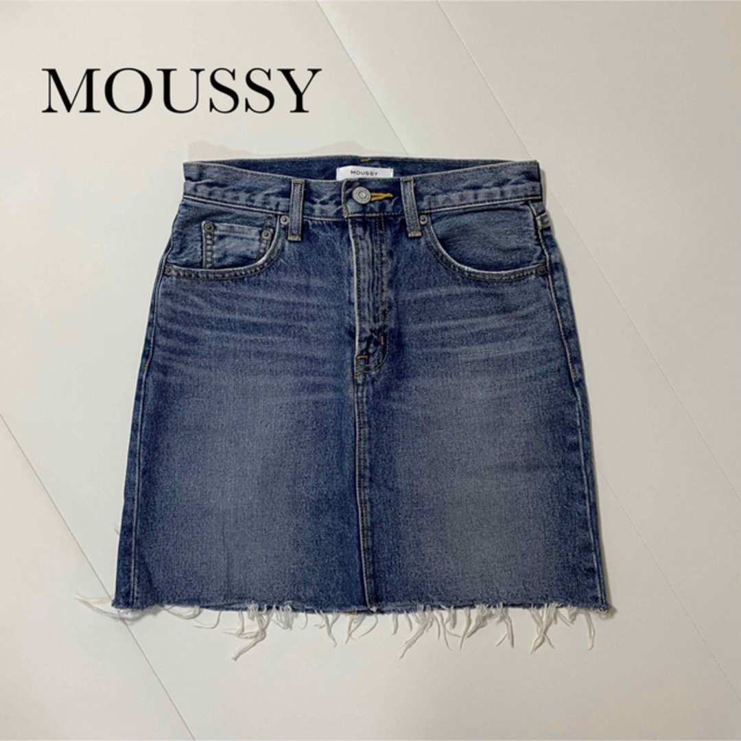 moussy(マウジー)のMOUSSY デニムスカート レディースのスカート(ミニスカート)の商品写真