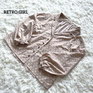 レトロガール(RETRO GIRL)のRETRO  GIRL レトロガールブラウス　ピンク　ドット　未使用(シャツ/ブラウス(長袖/七分))