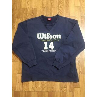 ウィルソン(wilson)の90s Wilson ウィルソン ナンバリング スウェット 紺 古着(スウェット)