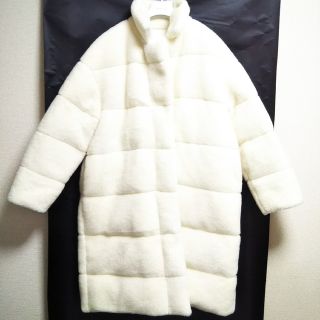 モンクレール(MONCLER)のモンクレール Bagaud ダウンコート ボア レディース アイボリー DIST(ダウンコート)