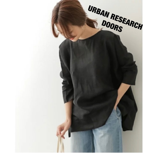 URBAN RESEARCH DOORS(アーバンリサーチドアーズ)のURBAN RESEARCH DOORS リネンワイドチュニック レディースのトップス(Tシャツ(長袖/七分))の商品写真