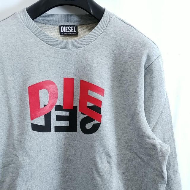 新品 M DIESEL ディーゼル ロゴ トレーナー GIRKN80 グレー - スウェット