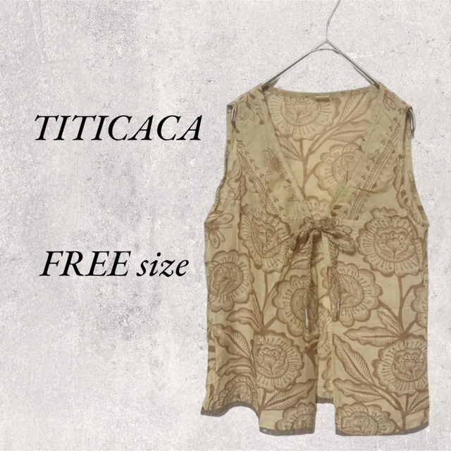 titicaca(チチカカ)のチチカカ　　薄手ベスト　FREE size レディースのトップス(ベスト/ジレ)の商品写真