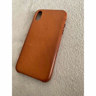 アップル(Apple)のiPhone X 純正レザーケース Leather Case ブラウン(iPhoneケース)