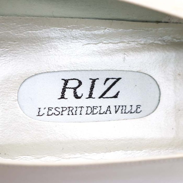リズ パンプス リボン フラワーモチーフ ローヒール 日本製 2E 靴 レディース 23cmサイズ ベージュ RIZ L'ESPRIT DELA VILLE レディースの靴/シューズ(ハイヒール/パンプス)の商品写真