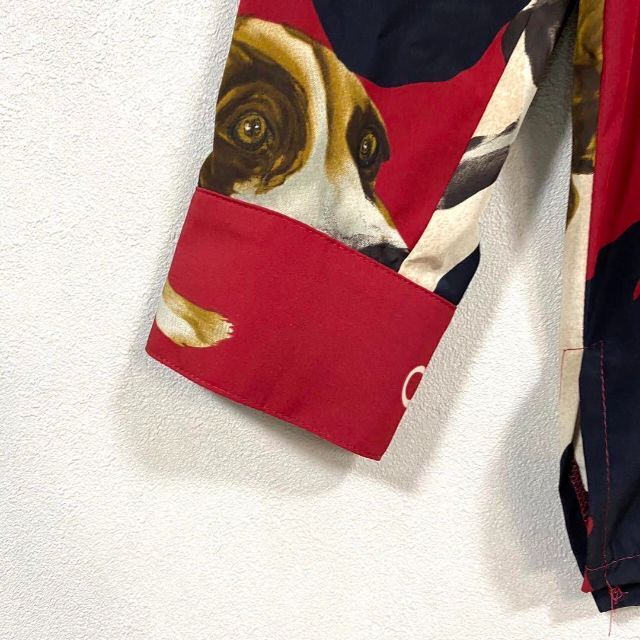 natuRAL vintage(ナチュラルヴィンテージ)のシャツ 長袖 犬 アニマル ドッグ 総柄 太アーム 比翼 90s レトロ感 メンズのトップス(シャツ)の商品写真