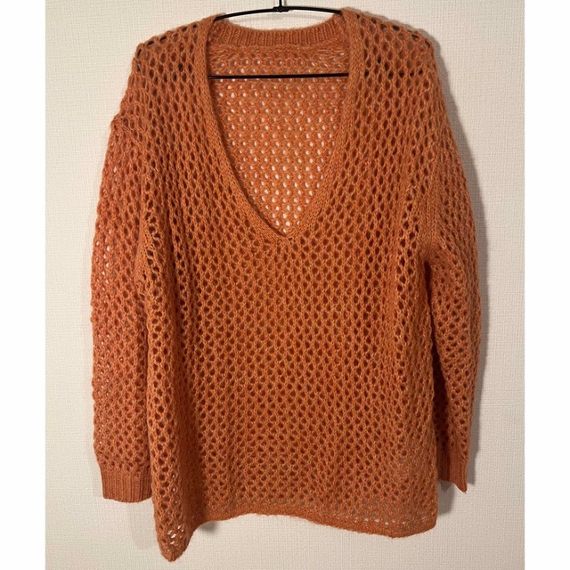 orange mesh Knit