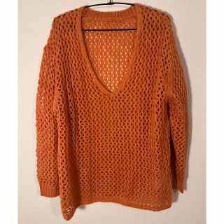 レイビームス(Ray BEAMS)のorange mesh Knit(ニット/セーター)