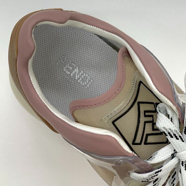 FENDI(フェンディ)の6078 フェンディ メッシュ レザー ロゴ スニーカー マルチカラー レディースの靴/シューズ(スニーカー)の商品写真