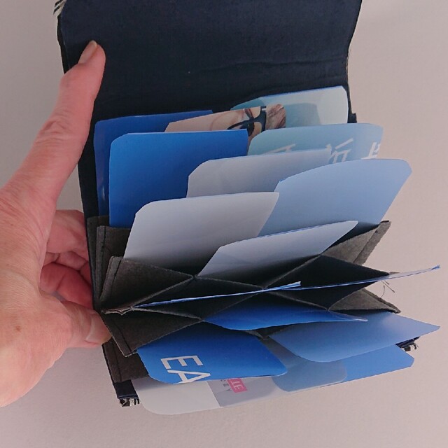 御予約 蛇腹カードケース            手のひらサイズ17枚のカード収納 7
