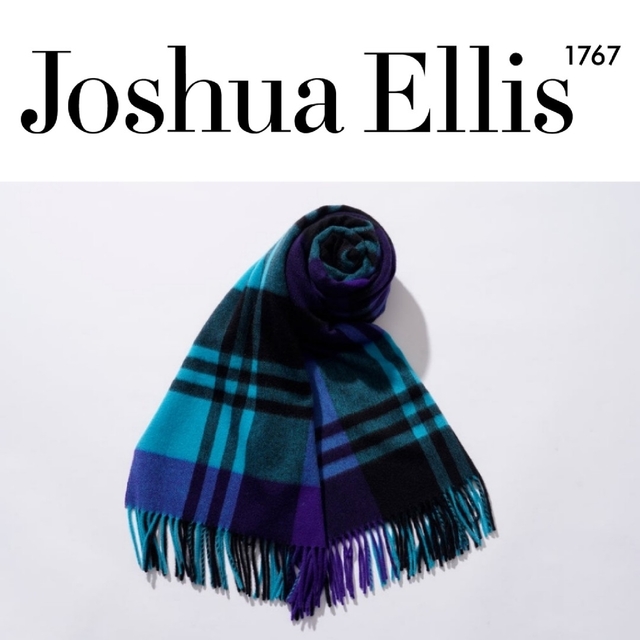 新品□Joshua Ellis カシミヤストール ジョシュアエリス ターコイズ