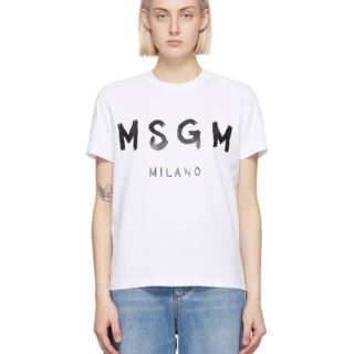 エムエスジイエム(MSGM)の定価18700円　一回着用のみ　MSGM  XS ロゴカットソー　Tシャツ(Tシャツ(半袖/袖なし))