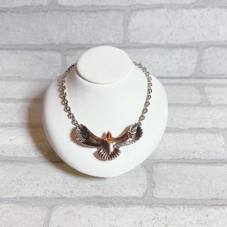 ネックレス　silver　シルバー　イーグル　鳥　バード　デザイン　アンティーク(ネックレス)