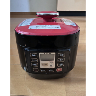 コイズミ(KOIZUMI)のコイズミ マイコン電気圧力鍋 赤(調理機器)