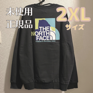 ザノースフェイス(THE NORTH FACE)の【未使用品】男女兼用 ノースフェイス バッグロゴスウェットシャツ 2XL チャコ(スウェット)