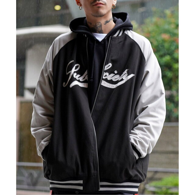 【BLACK】Subciety/(U)REVERSIBLE STADIUM JKT