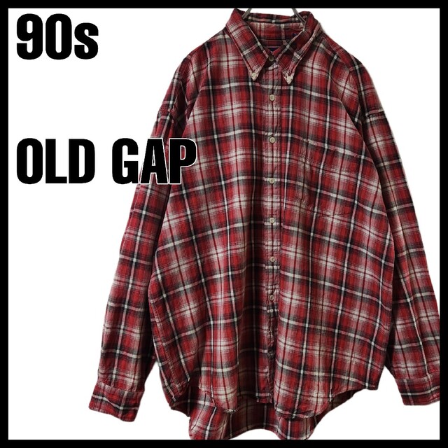 90s OLD GAP ギャップ　タータン チェック柄　長袖 シャツ　XL