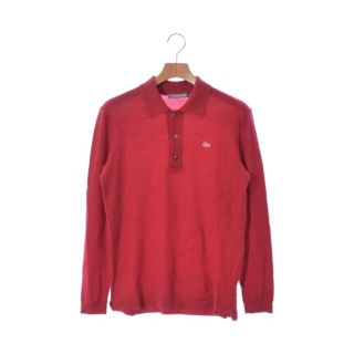 ラコステ(LACOSTE)のLACOSTE ラコステ ニット・セーター 3(M位) 赤 【古着】【中古】(ニット/セーター)