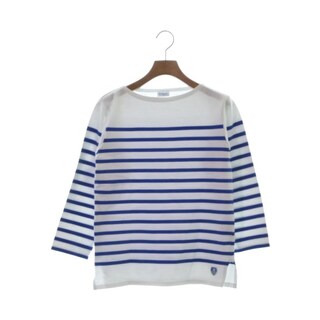 オーシバル(ORCIVAL)のORCIVAL Tシャツ・カットソー 14A(M位) 白x青(ボーダー) 【古着】【中古】(カットソー(半袖/袖なし))