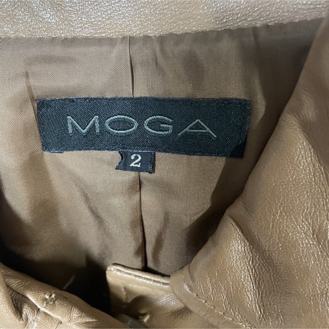 MOGA モガ　羊革コート 茶色　2