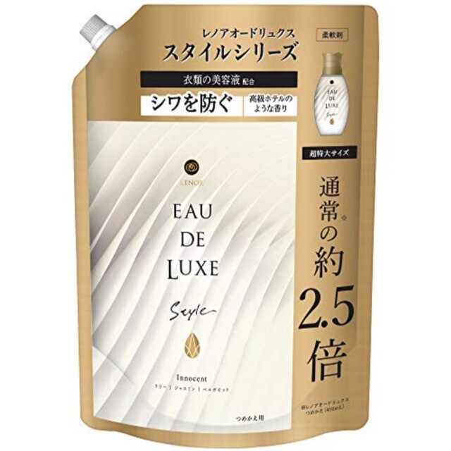 レノアオードリュクス スタイル イノセント つめかえ用 2.5倍 インテリア/住まい/日用品の日用品/生活雑貨/旅行(洗剤/柔軟剤)の商品写真