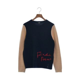 FENDI フェンディ ニット・セーター 46(M位) 紺xベージュ | www