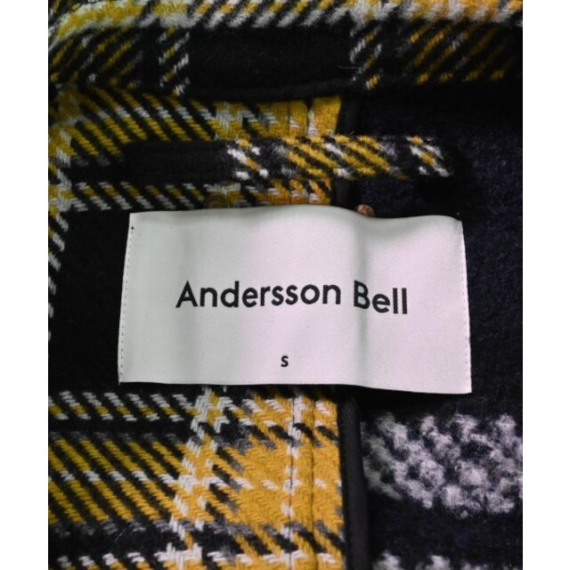 Andersson Bell - ANDERSSON BELL ダッフルコート S 紺x黄x茶等