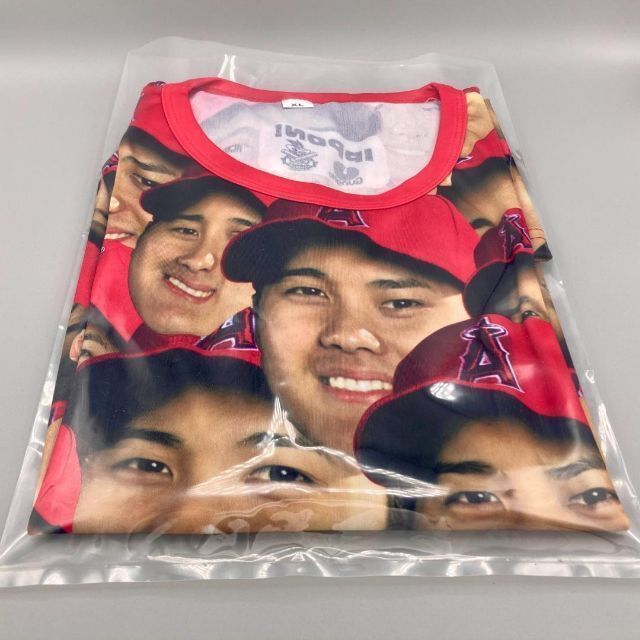 球場配分のホンモノ！　大谷翔平 顔たくさん 顔だらけ Tシャツ