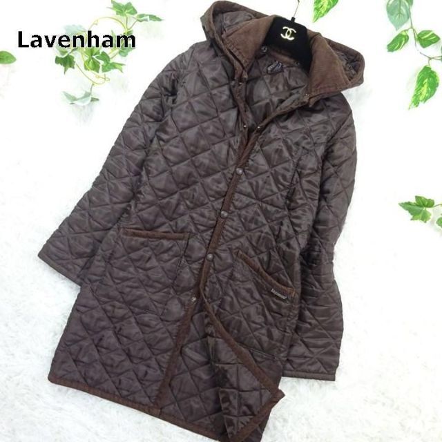 LAVENHAM - ラベンハム デンストン キルティンロングコート ブラウン