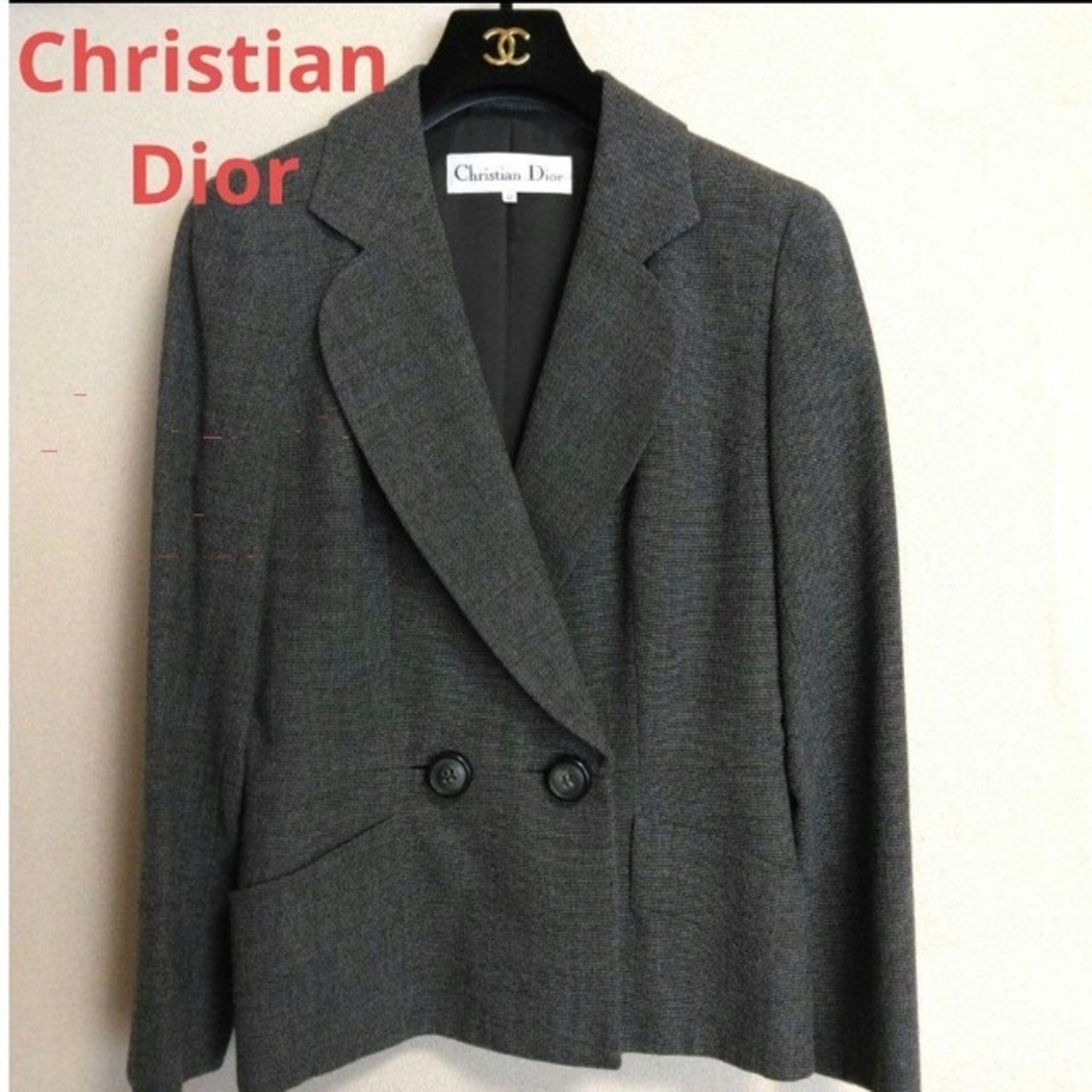 Christian Dior(クリスチャンディオール)のChristian Dior ウール100% 上質 ジャケット レディースのジャケット/アウター(テーラードジャケット)の商品写真