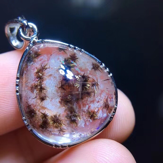 天然】フラワールチルクォーツペンダントトップ s925 19.8*17mm 半額