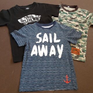 エイチアンドエム(H&M)の130㎝　Tシャツ　3枚セット　VANS　H&M(Tシャツ/カットソー)