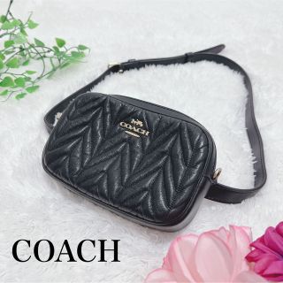 コーチ(COACH)の美品 コーチ F38678 ボディーバッグ クラッチバッグ 3way 黒 レザー(ボディバッグ/ウエストポーチ)