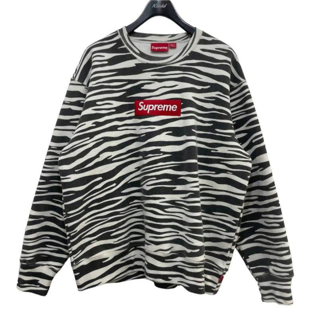 半額送料無料 新品supreme box logo crewneck zebra ボックスロゴ