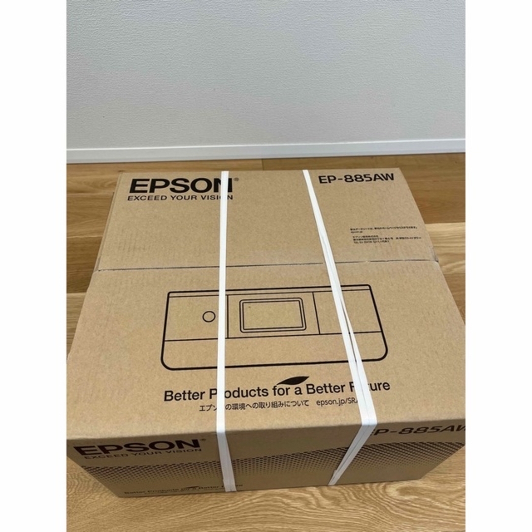 EPSON(エプソン)のエプソンプリンター　A4インクジェット複合機カラリオ　EP-885AW ホワイト スマホ/家電/カメラのPC/タブレット(PC周辺機器)の商品写真