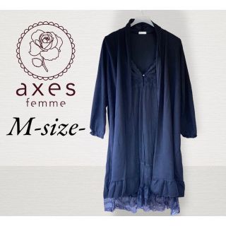 アクシーズファム(axes femme)のaxesfemmeアクシーズファム☆重ね着風ロングカーディガン レース☆冠婚葬祭(シャツ/ブラウス(半袖/袖なし))