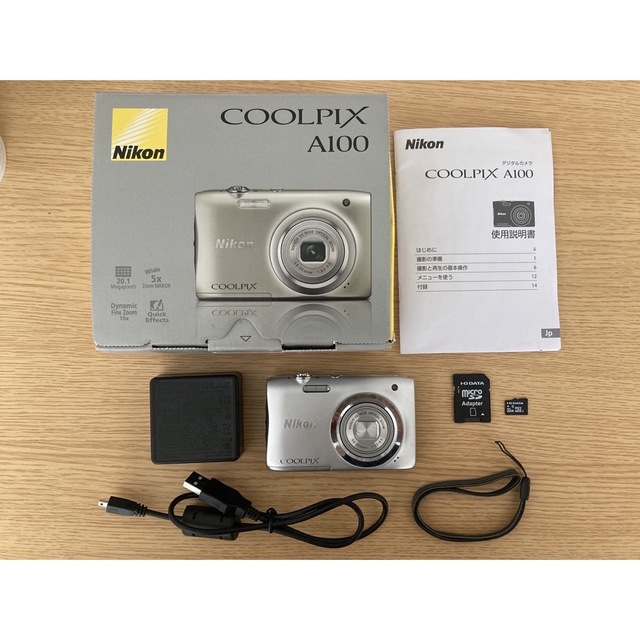 1280X720SDカード対応32GBメモリーカード付　Nikon COOLPIX A 100 SILVER