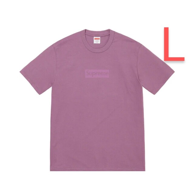 supreme tonal box logo tee purple L 新品