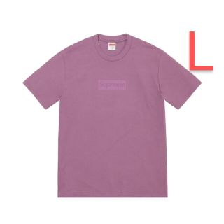 シュプリーム(Supreme)のSupreme Tonal Box Logo Tee Purple Lサイズ(Tシャツ/カットソー(半袖/袖なし))