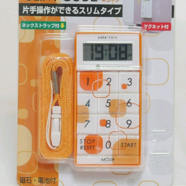 ドリテック キッチンタイマー Slim Cube T 148 オレンジ美品の通販 By たっくん S Shop ラクマ