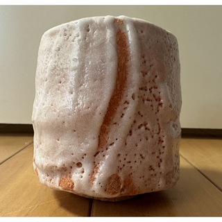 昭和レトロ 年代物 湯呑 湯呑み 8.8×7.2cm 薄桃色 ピンク色(陶芸)