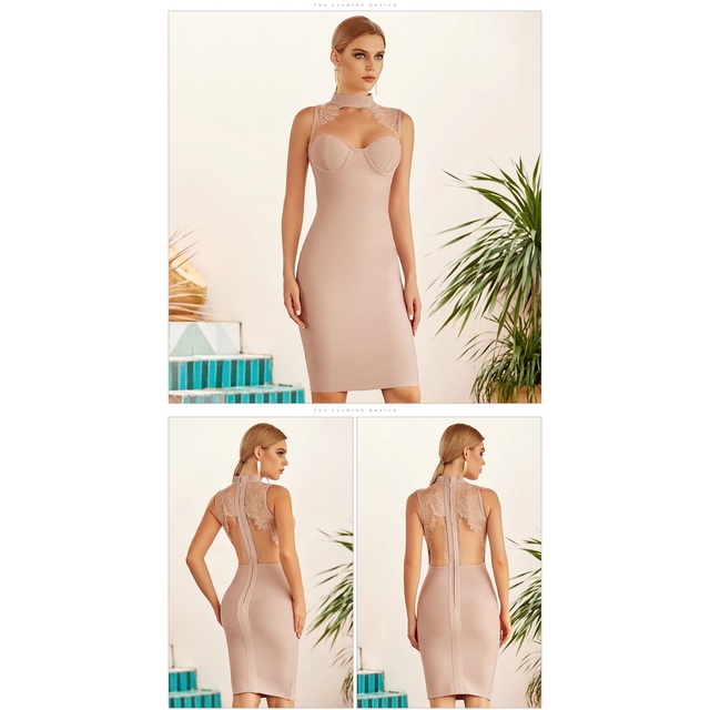 チョーカー　バックスタイルセクシー　バンテージドレス レディースのフォーマル/ドレス(ナイトドレス)の商品写真