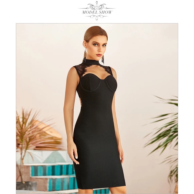 チョーカー　バックスタイルセクシー　バンテージドレス レディースのフォーマル/ドレス(ナイトドレス)の商品写真