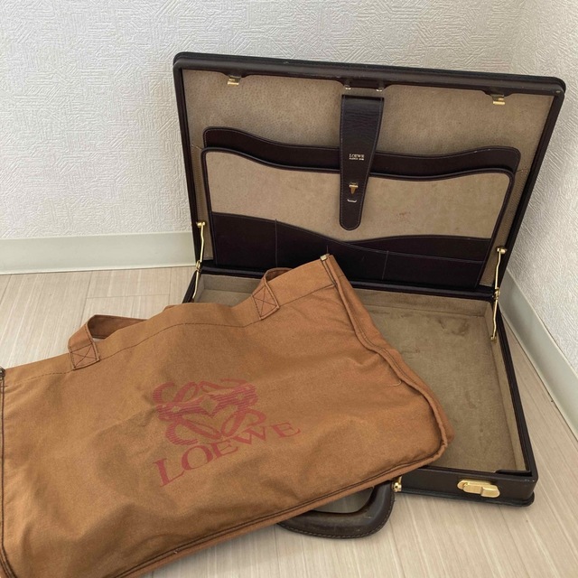 LOEWE ロエベ アナグラム バッグ レザーアタッシュケース ヴィンテージ