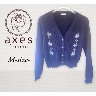 アクシーズファム(axes femme)のaxesfemmeｱｸｼｰｽﾞﾌｧﾑショートカーディガン(カーディガン)