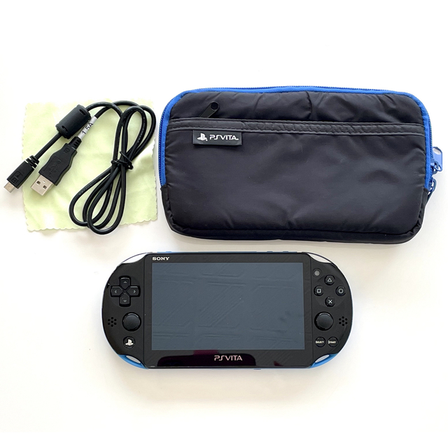 SONY ソニー　PSVITA-2000 本体 ブルーブラック　ソフトケース付きエンタメ/ホビー