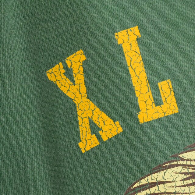 XLARGE(エクストララージ)のX-LARGE エクストララージ EAGLE LOGO PIGMENT CREWNECK SWEAT 101213012029 バックイーグルプリント クルーネックスウェットトレーナー グリーン メンズのトップス(スウェット)の商品写真